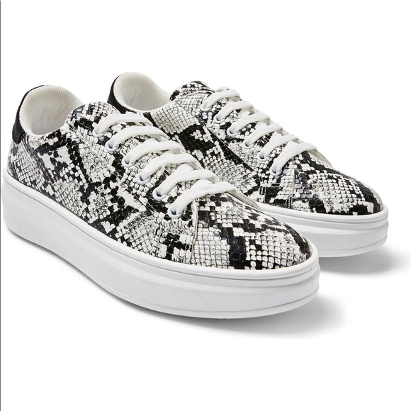 Topshop Shoes - Topshop Cuba Platform Reptile Embossing Sneaker.